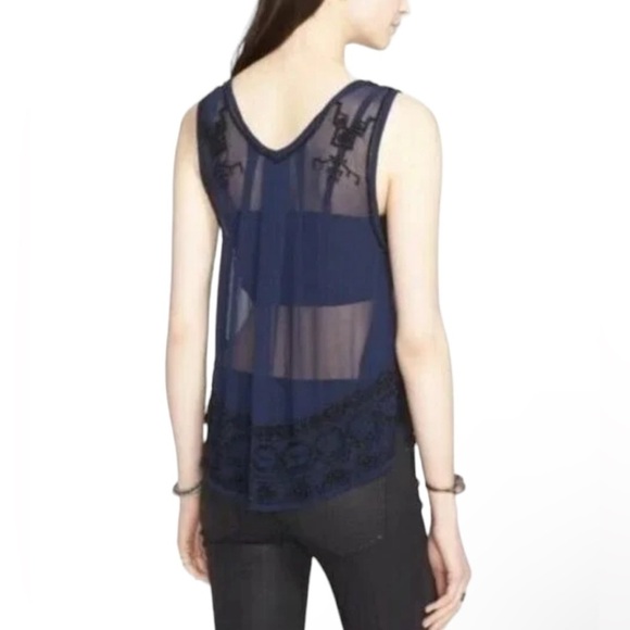 Free People Run With It Embellished Tank top sheer - Picture 4 of 11